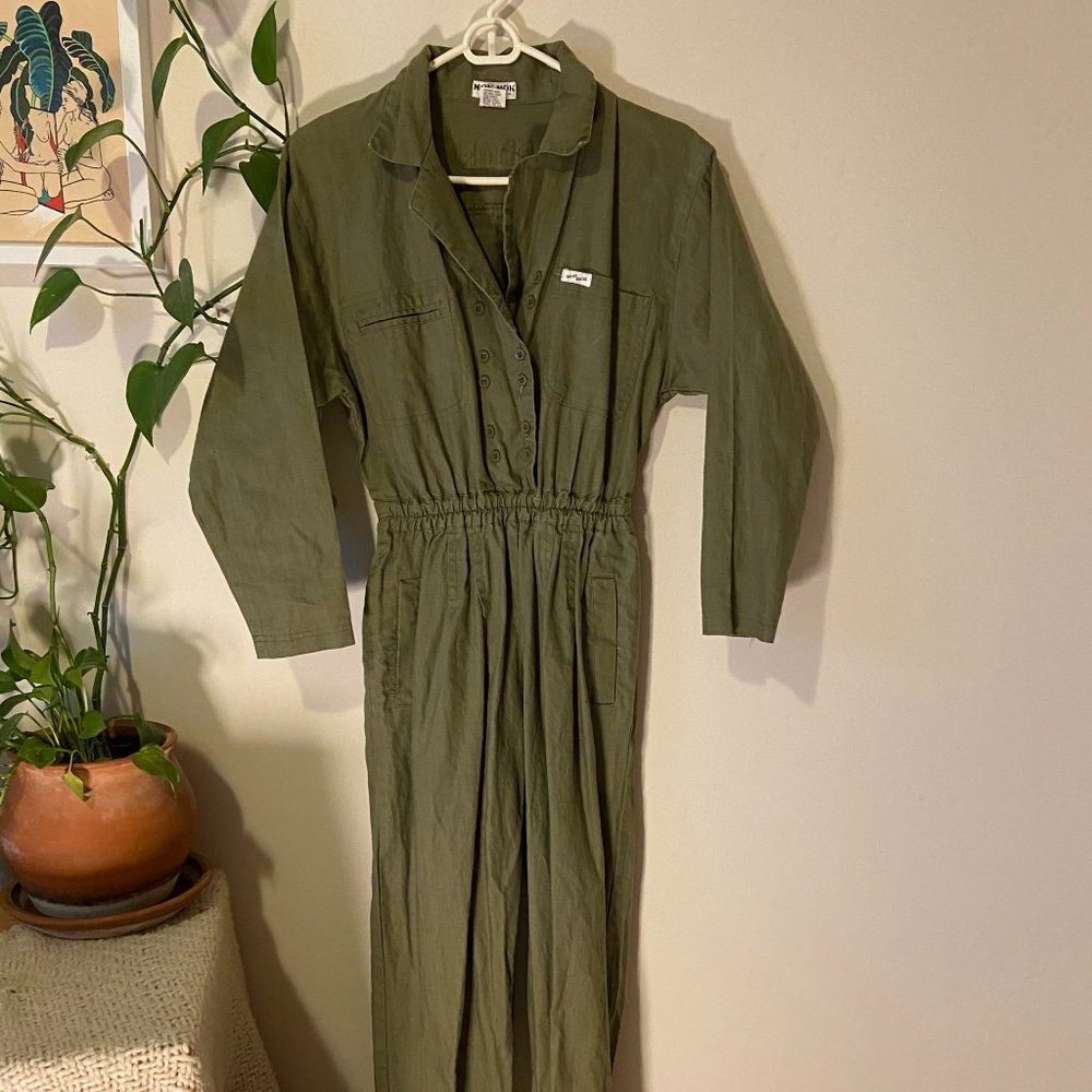 Vintage Nok Nok Army Green Jumpsuit